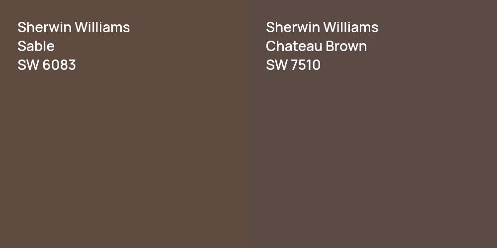 Sherwin Williams Sable vs. Sherwin Williams Chateau Brown