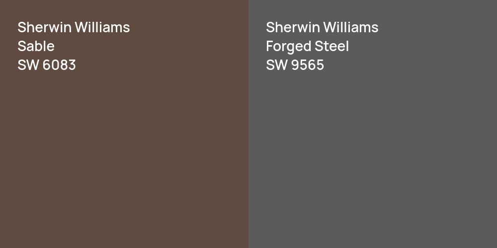 Sherwin Williams Sable vs. Sherwin Williams Forged Steel