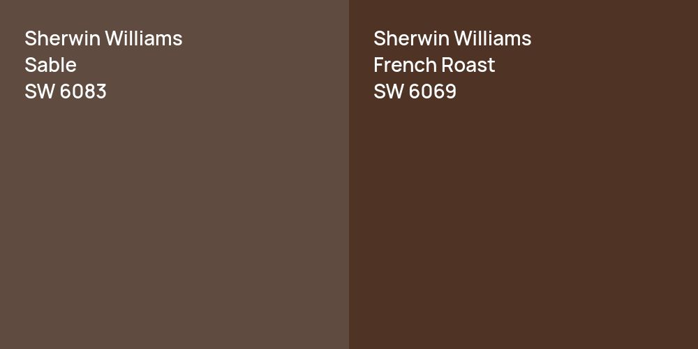 Sherwin Williams Sable vs. Sherwin Williams French Roast