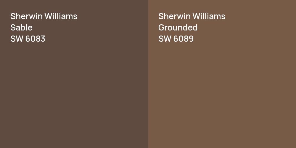 Sherwin Williams Sable vs. Sherwin Williams Grounded