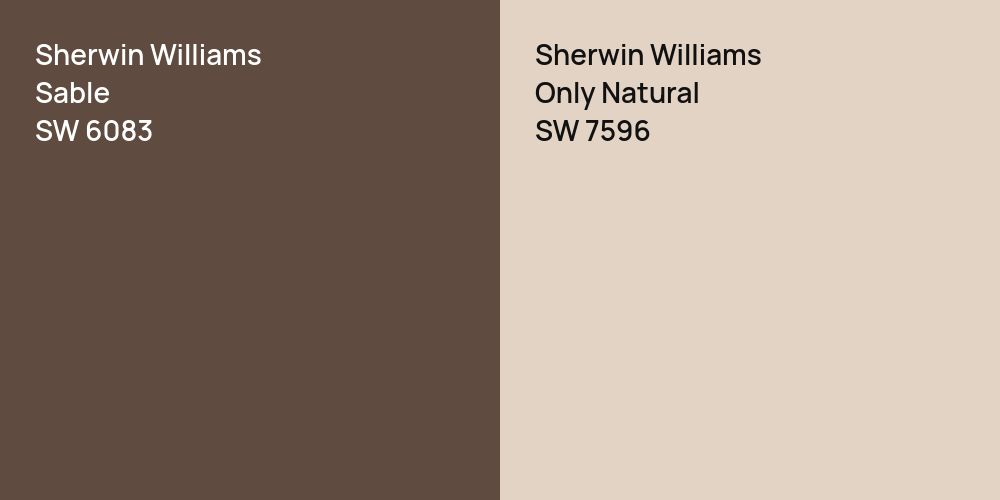 Sherwin Williams Sable vs. Sherwin Williams Only Natural