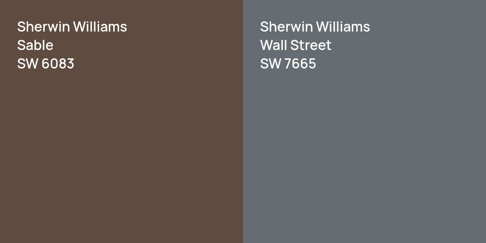 Sherwin Williams Sable vs. Sherwin Williams Wall Street