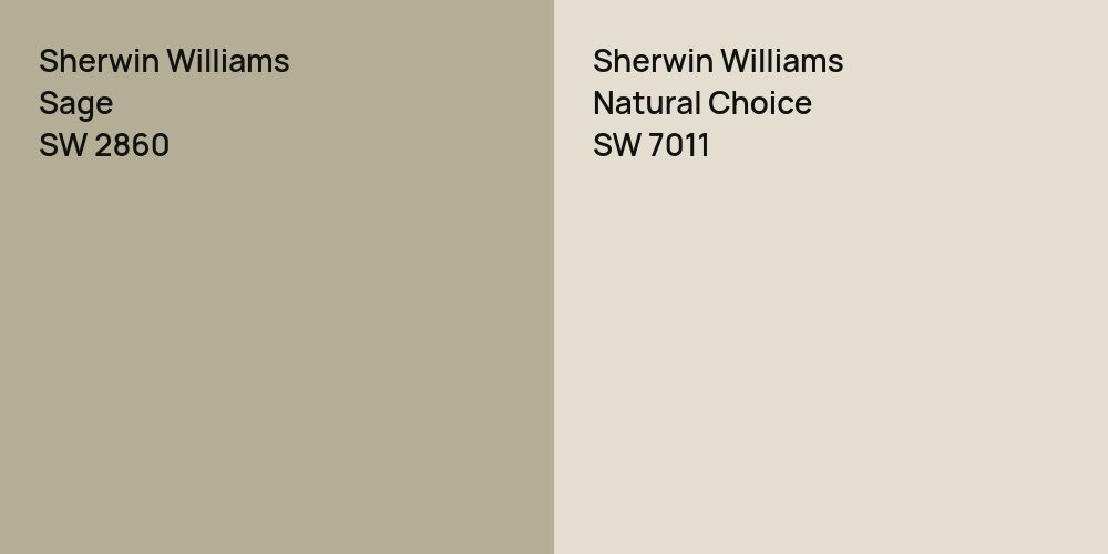 Sherwin Williams Sage vs. Sherwin Williams Natural Choice