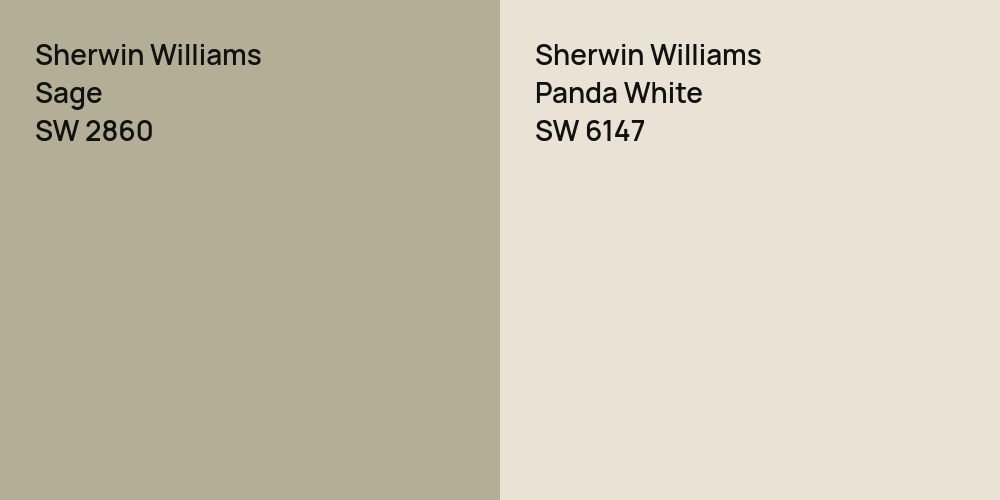 Sherwin Williams Sage vs. Sherwin Williams Panda White