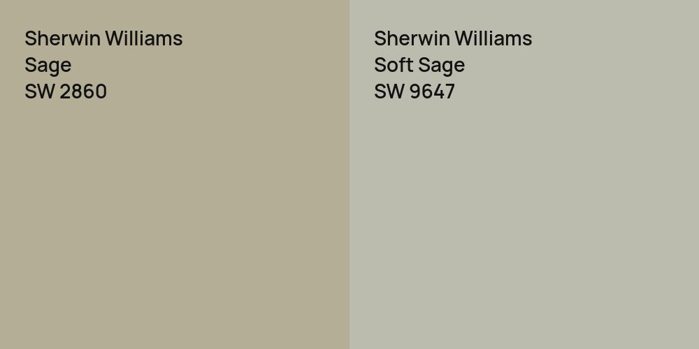 Sherwin Williams Sage vs. Sherwin Williams Soft Sage