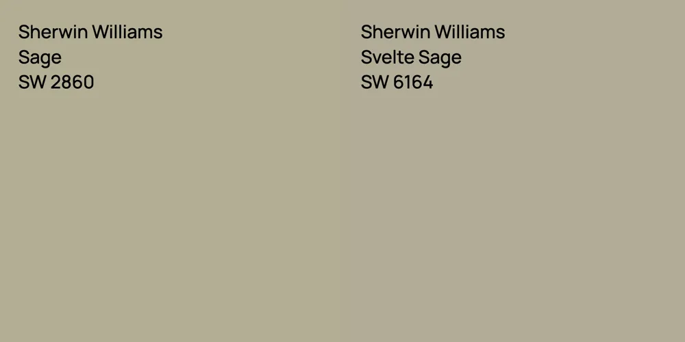 Sherwin Williams Sage vs. Sherwin Williams Svelte Sage