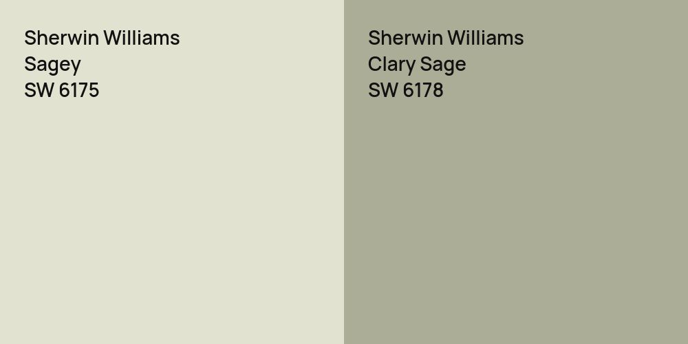 Sherwin Williams Sagey vs. Sherwin Williams Clary Sage