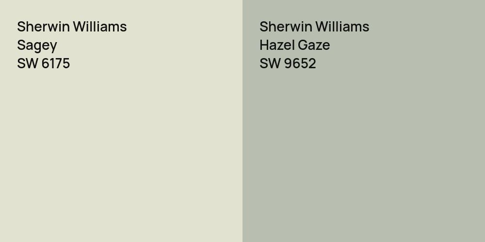 Sherwin Williams Sagey vs. Sherwin Williams Hazel Gaze