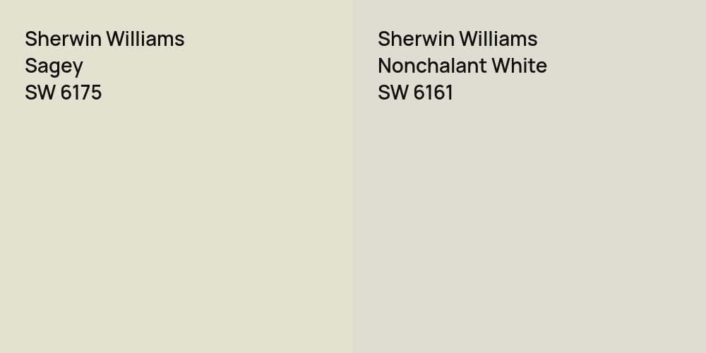 Sherwin Williams Sagey vs. Sherwin Williams Nonchalant White