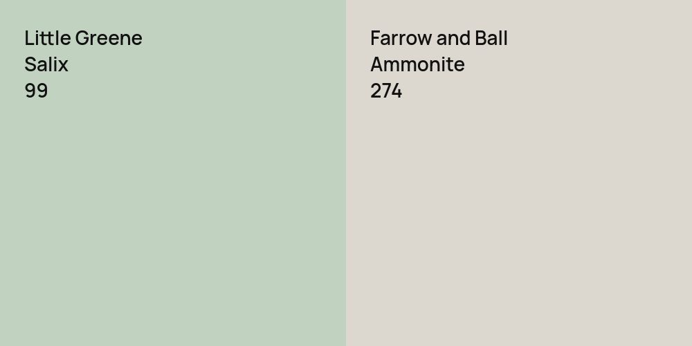 Little Greene Salix vs. Farrow and Ball Ammonite