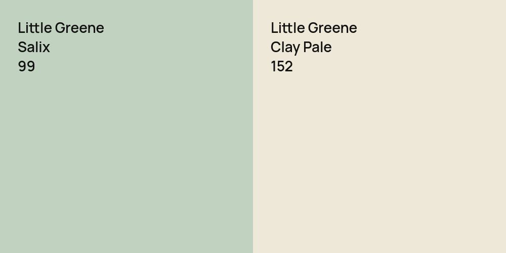 Little Greene Salix vs. Little Greene Clay Pale