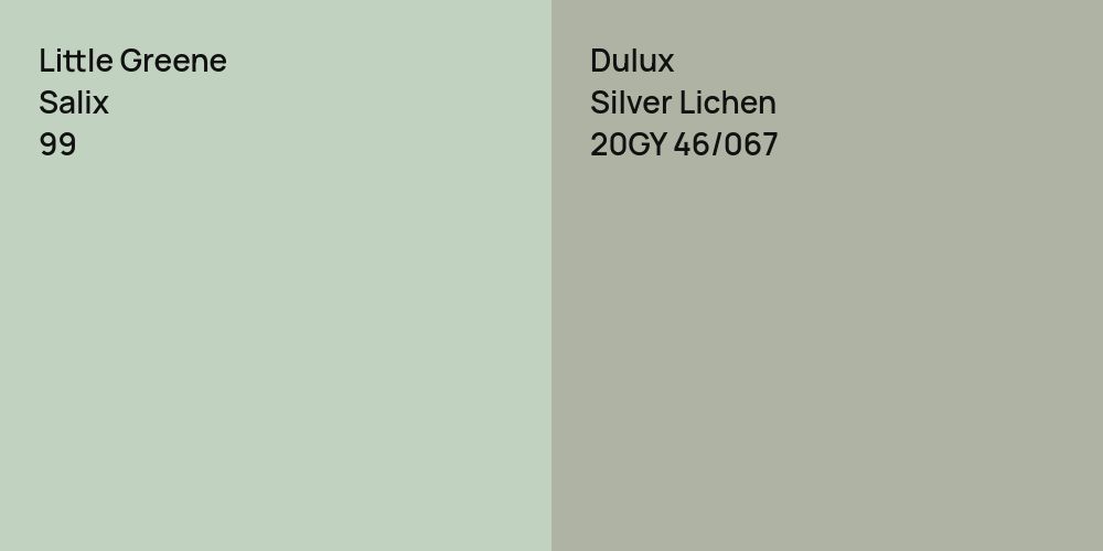 Little Greene Salix vs. Dulux Silver Lichen