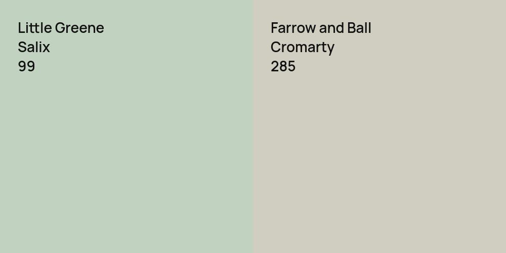 Little Greene Salix vs. Farrow and Ball Cromarty