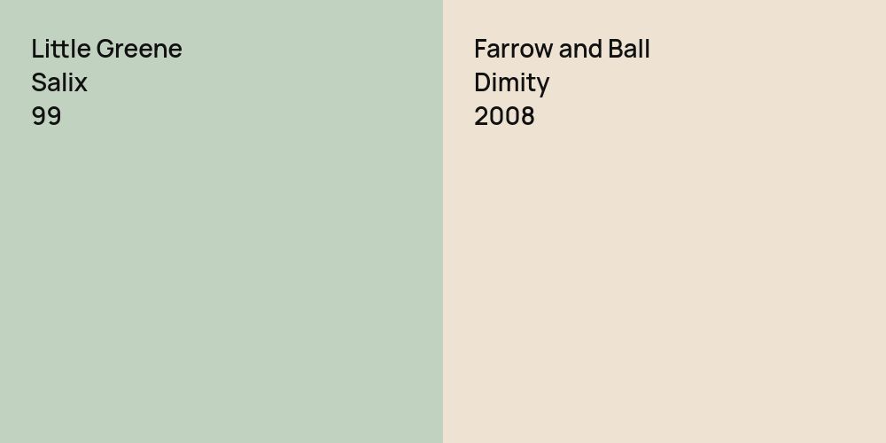 Little Greene Salix vs. Farrow and Ball Dimity