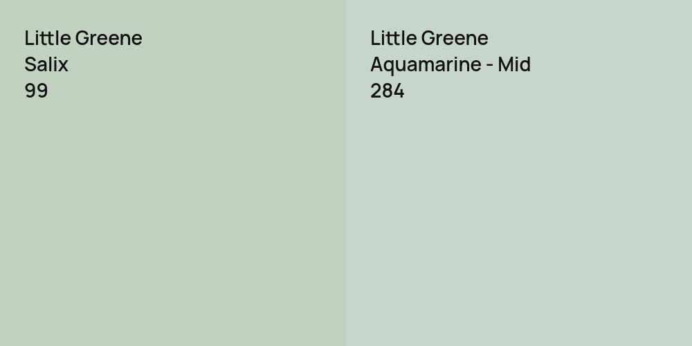 Little Greene Salix vs. Little Greene Aquamarine - Mid