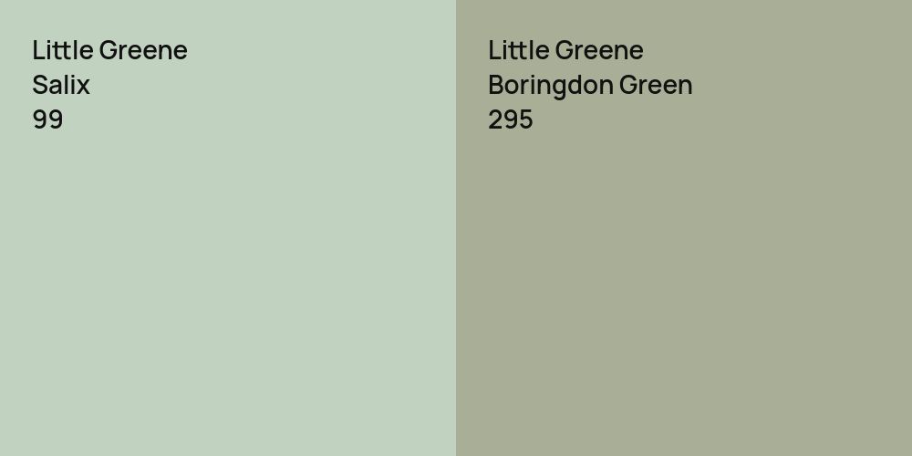 Little Greene Salix vs. Little Greene Boringdon Green