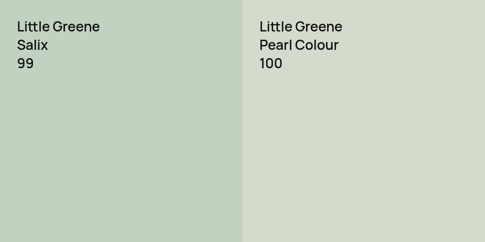 Little Greene Salix vs. Little Greene Pearl Colour