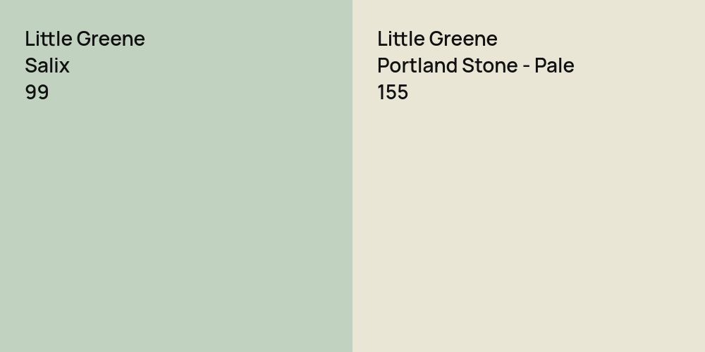 Little Greene Salix vs. Little Greene Portland Stone - Pale