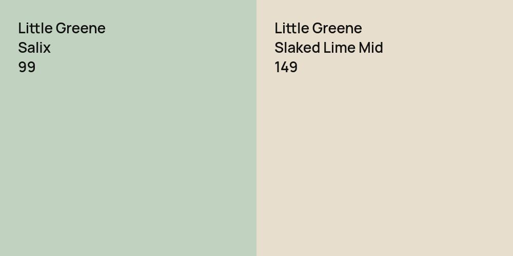 Little Greene Salix vs. Little Greene Slaked Lime Mid