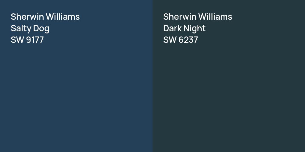 Sherwin Williams Salty Dog vs. Sherwin Williams Dark Night