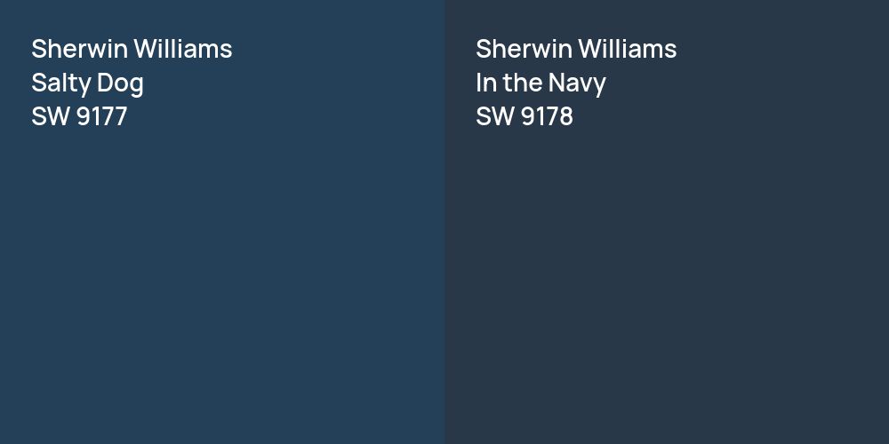 Sherwin Williams Salty Dog vs. Sherwin Williams In the Navy