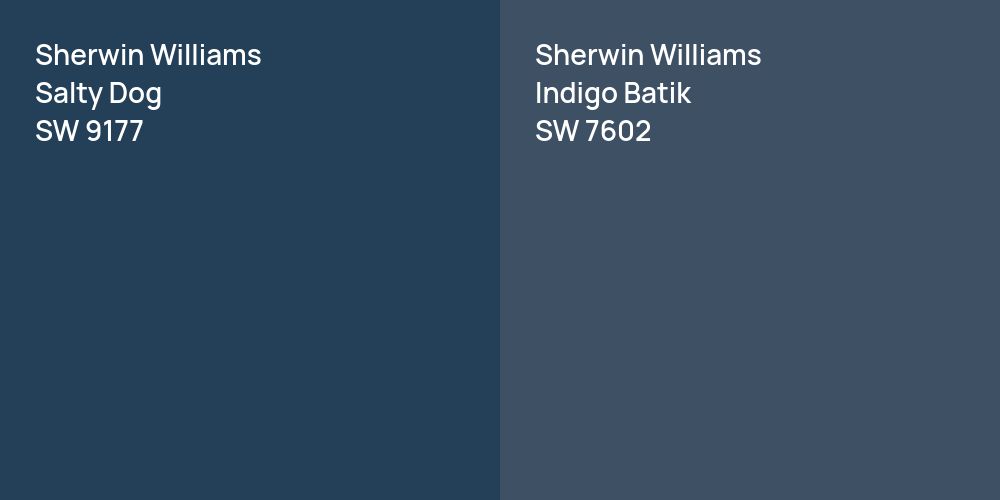 Sherwin Williams Salty Dog vs. Sherwin Williams Indigo Batik