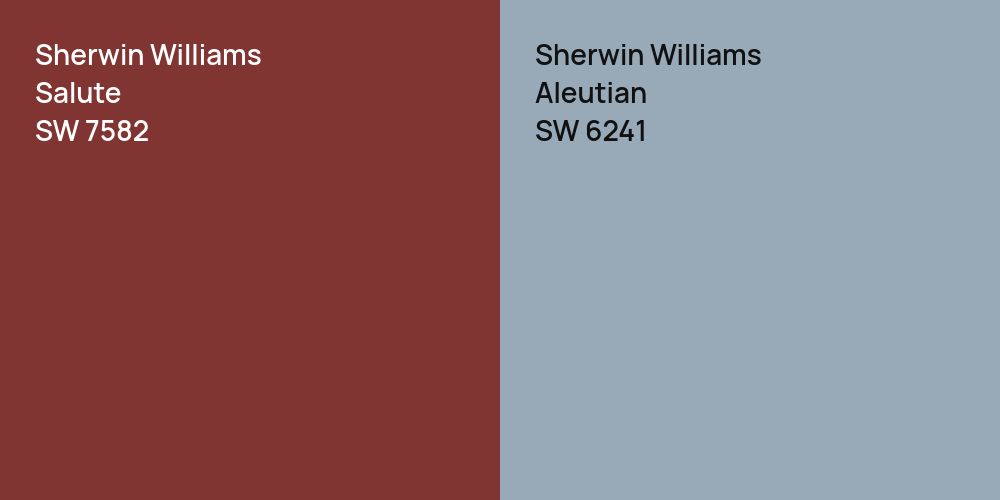 Sherwin Williams Salute vs. Sherwin Williams Aleutian