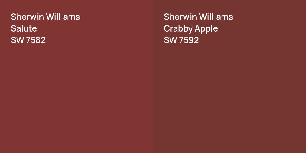 Sherwin Williams Salute vs. Sherwin Williams Crabby Apple