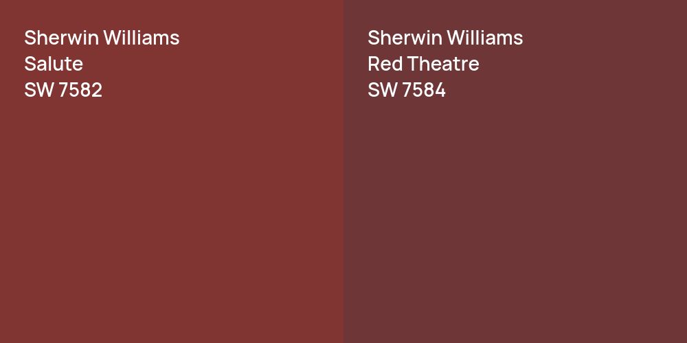 Sherwin Williams Salute vs. Sherwin Williams Red Theatre