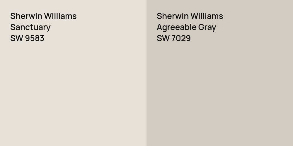 Sherwin Williams Sanctuary vs. Sherwin Williams Agreeable Gray