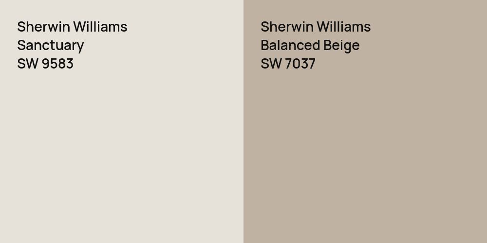 Sherwin Williams Sanctuary vs. Sherwin Williams Balanced Beige