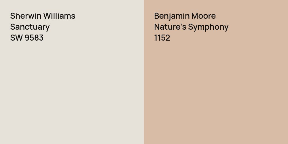 Sherwin Williams Sanctuary vs. Benjamin Moore Nature's Symphony