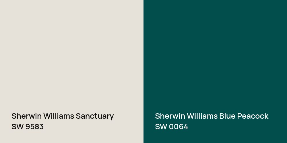 Sherwin Williams Sanctuary vs. Sherwin Williams Blue Peacock