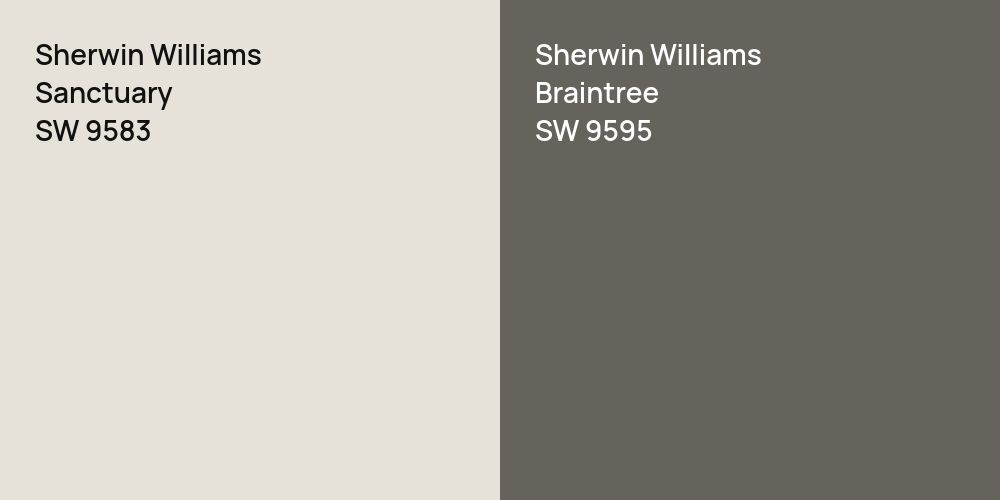 Sherwin Williams Sanctuary vs. Sherwin Williams Braintree