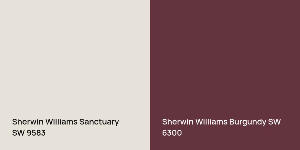 Sherwin Williams Sanctuary vs. Sherwin Williams Burgundy