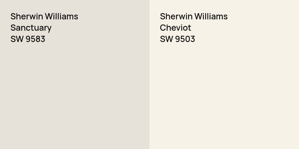 Sherwin Williams Sanctuary vs. Sherwin Williams Cheviot