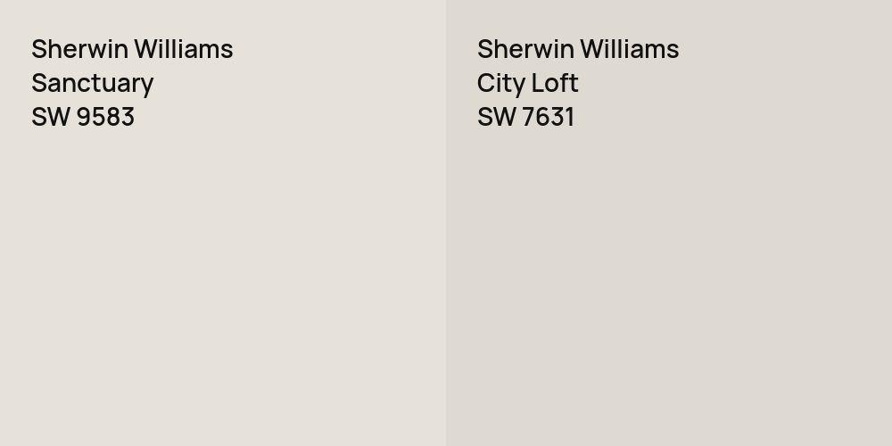 Sherwin Williams Sanctuary vs. Sherwin Williams City Loft