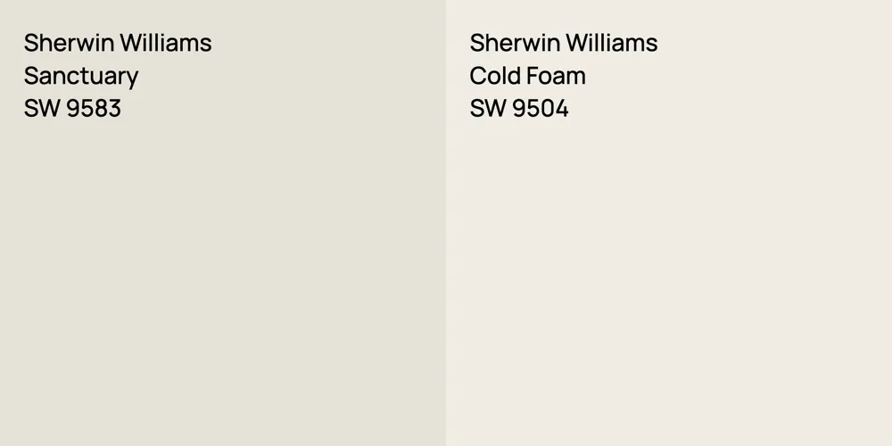 Sherwin Williams Sanctuary vs. Sherwin Williams Cold Foam