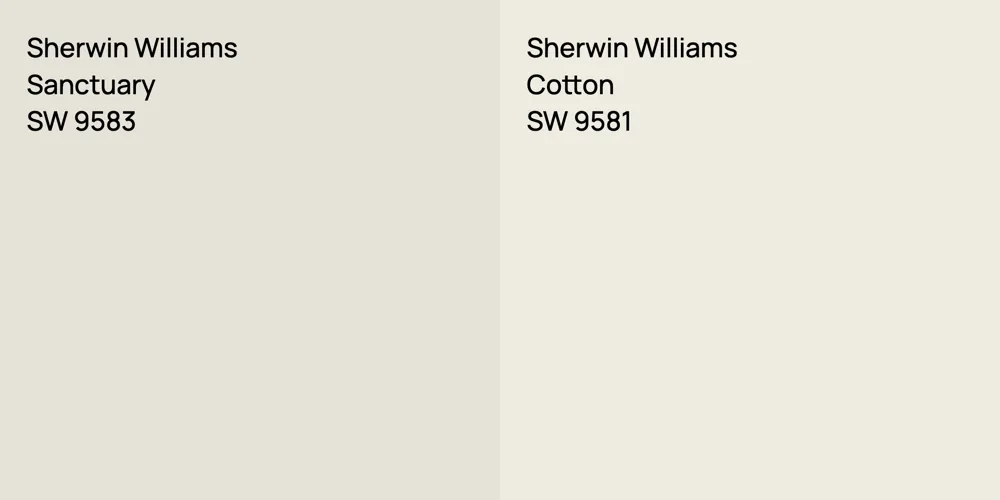 Sherwin Williams Sanctuary vs. Sherwin Williams Cotton