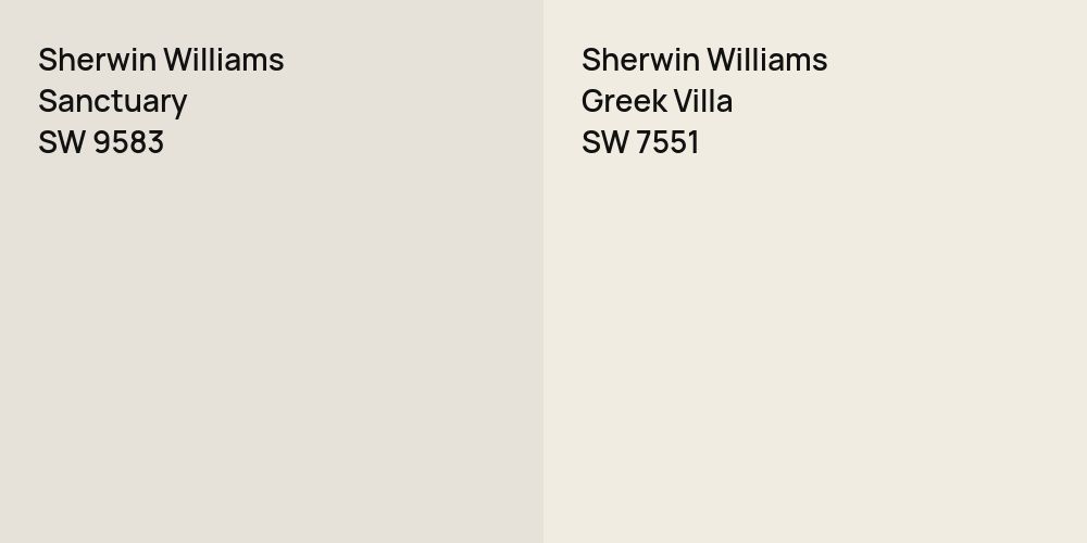 Sherwin Williams Sanctuary vs. Sherwin Williams Greek Villa