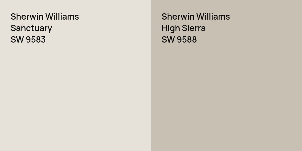 Sherwin Williams Sanctuary vs. Sherwin Williams High Sierra