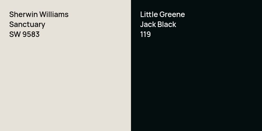 Sherwin Williams Sanctuary vs. Little Greene Jack Black