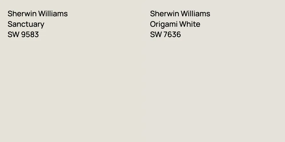 Sherwin Williams Sanctuary vs. Sherwin Williams Origami White