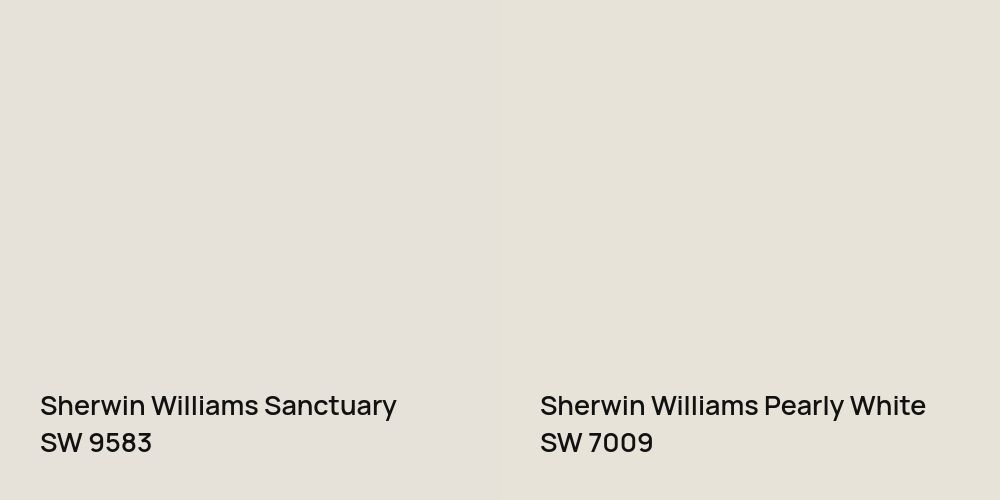 Sherwin Williams Sanctuary vs. Sherwin Williams Pearly White