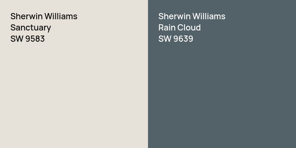 Sherwin Williams Sanctuary vs. Sherwin Williams Rain Cloud