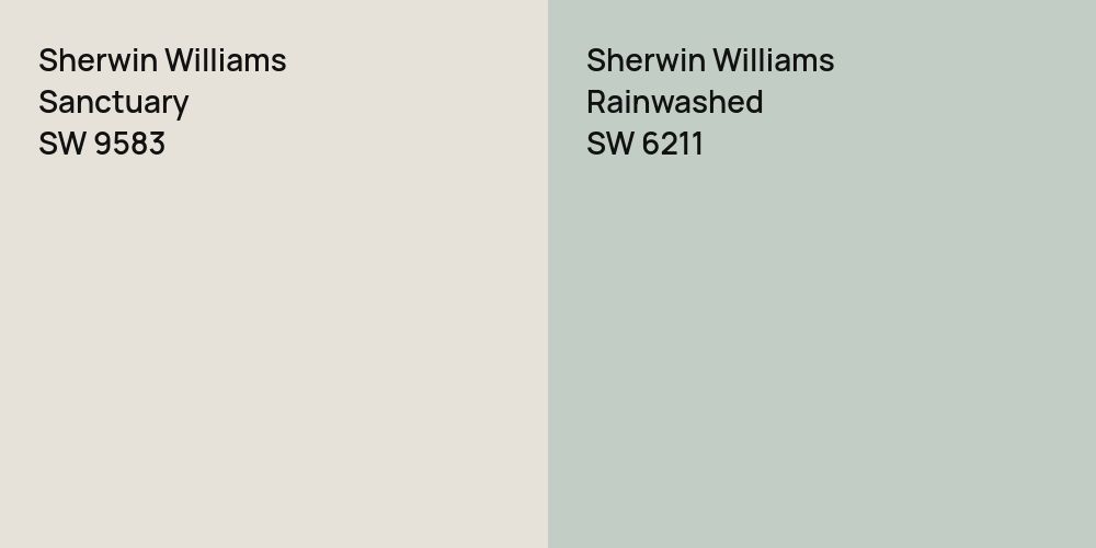 Sherwin Williams Sanctuary vs. Sherwin Williams Rainwashed