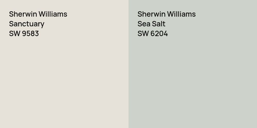 Sherwin Williams Sanctuary vs. Sherwin Williams Sea Salt