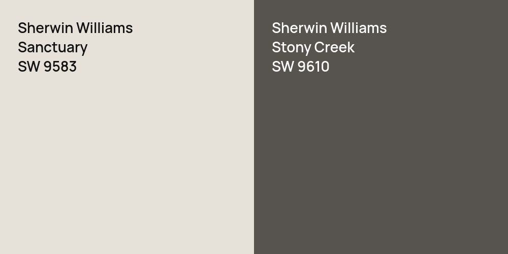 Sherwin Williams Sanctuary vs. Sherwin Williams Stony Creek