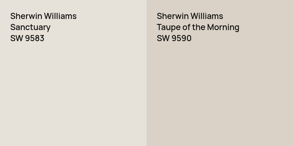 Sherwin Williams Sanctuary vs. Sherwin Williams Taupe of the Morning