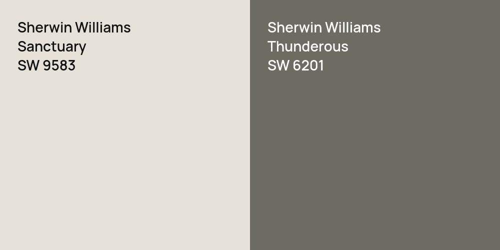 Sherwin Williams Sanctuary vs. Sherwin Williams Thunderous